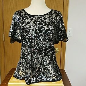 Festive sequin blouse